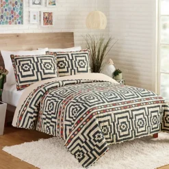 Quilts-Kirkland's Home Justina Blakeney Black Hypnotic King Quilt Set Black/White