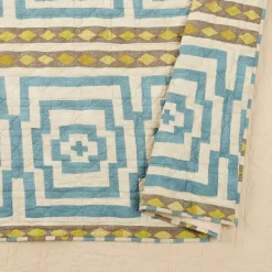Quilts-Kirkland's Home Justina Blakeney Blue Hypnotic King Quilt Set Blue/White