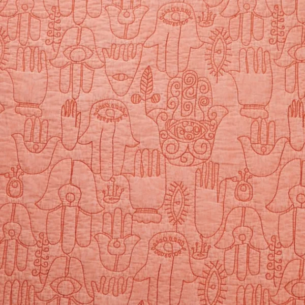 Quilts-Kirkland's Home Justina Blakeney Blush Hamsa King Quilt Set Pink