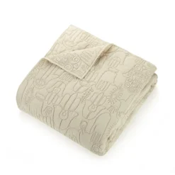 Quilts-Kirkland's Home Justina Blakeney Natural Hamsa King Quilt Set Tan