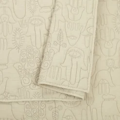 Quilts-Kirkland's Home Justina Blakeney Natural Hamsa King Quilt Set Tan