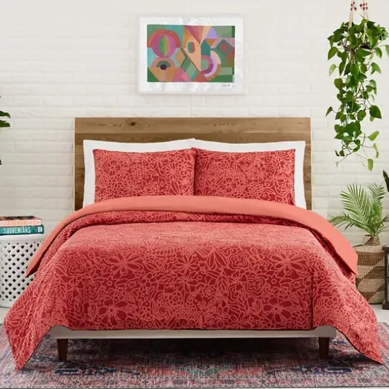 Duvets-Kirkland's Home Justina Blakeney Nature 3-Pc. King Duvet Set Red