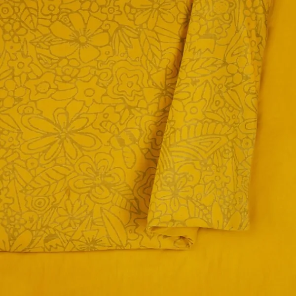 Duvets-Kirkland's Home Justina Blakeney Nature Queen Duvet Set Yellow