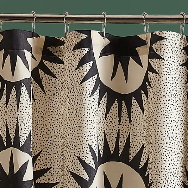 Shower Curtains-Kirkland's Home Justina Blakeney Soleil Shower Curtain Tan/Black