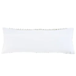 Pillows-Kirkland's Home Jute Hand Knotted Lumbar Pillow White