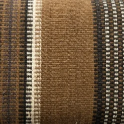 Benches & Ottomans-Kirkland's Home Jute Striped Natural Wood Bench Brown/White/Gray