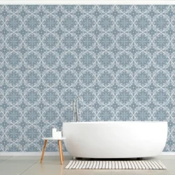 Wall Murals & Wall Decals-Kirkland's Home Kaleidoscope Peel And Stick Wall Mural Blue