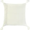 Pillows-Kirkland's Home Kantha Stitch Recycled Throw Pillow Ivory