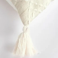 Pillows-Kirkland's Home Kantha Stitch Recycled Throw Pillow Ivory