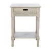 Accent & End Tables-Kirkland's Home Karson Carved Turned Legs Accent Table Gray
