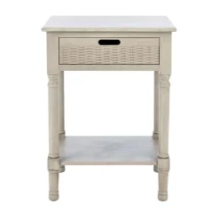 Accent & End Tables-Kirkland's Home Karson Carved Turned Legs Accent Table Gray