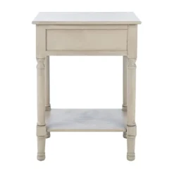 Accent & End Tables-Kirkland's Home Karson Carved Turned Legs Accent Table Gray
