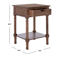 Accent & End Tables-Kirkland's Home Karson Carved Turned Legs Accent Table Brown
