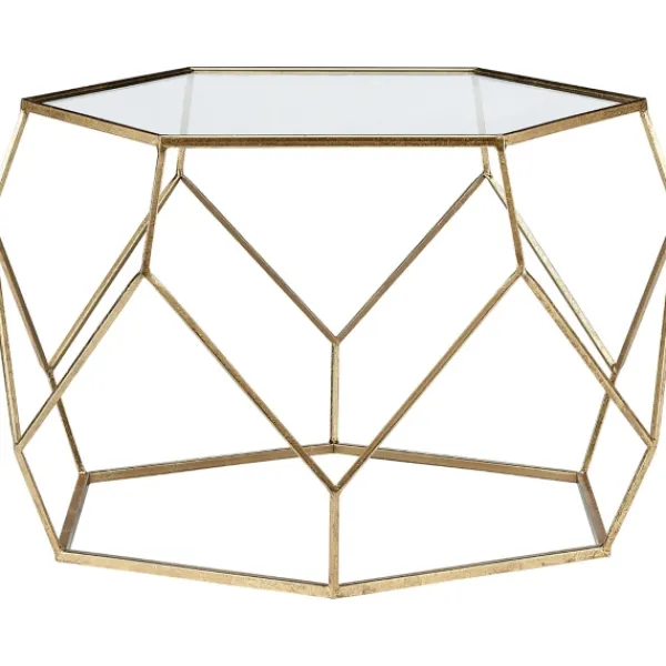 Coffee Tables-Kirkland's Home Kate Round Metal Coffee Table Gold