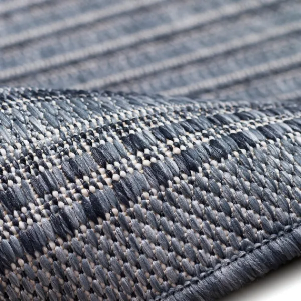 Outdoor Rugs-Kirkland's Home Kaya Navy Gradient Indoor/Outdoor Area Rug, 6X9 Blue