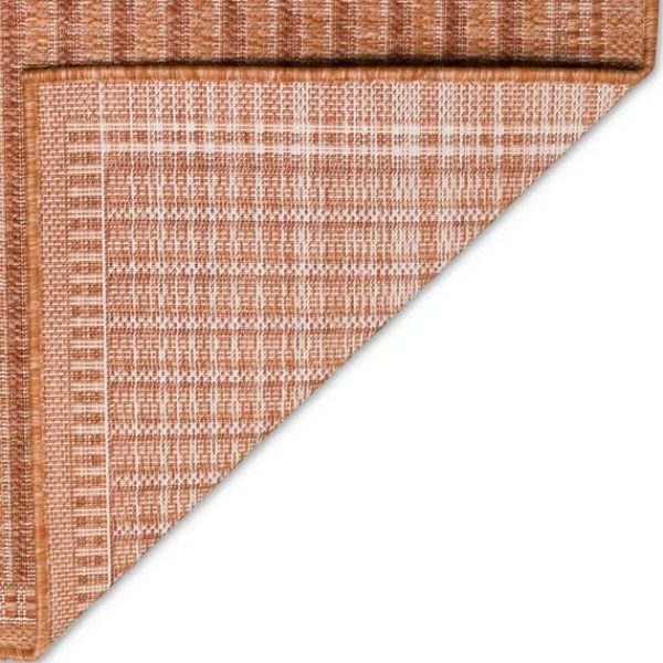 Outdoor Rugs-Kirkland's Home Kaya Rust Gradient Indoor/Outdoor Area Rug, 6X9 Orange