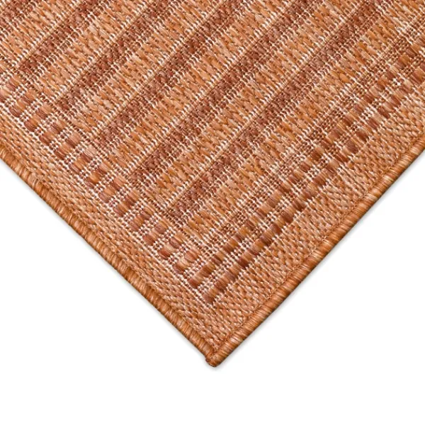 Outdoor Rugs-Kirkland's Home Kaya Rust Gradient Indoor/Outdoor Area Rug, 6X9 Orange