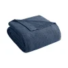 Blankets & Throws-Kirkland's Home King Rylan Knit Blanket Blue