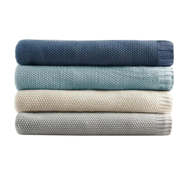 Blankets & Throws-Kirkland's Home King Rylan Knit Blanket Gray