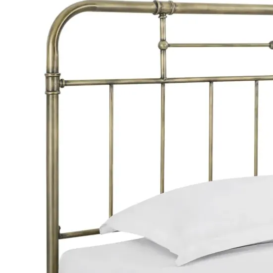Beds & Headboards-Kirkland's Home King Size Bronze Pipe Bed Frame Brown