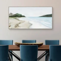 Framed Art-Kirkland's Home Kiss From A Wave Framed Wall Art Gray/White/Green
