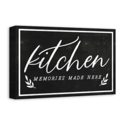 Wall Quotes & Signs-Kirkland's Home Kitchen Memories Canvas Wall Plaque Black/White