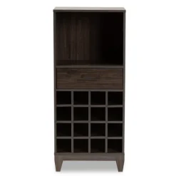 Cabinets & Sideboards-Kirkland's Home Kitredge Dark Wine Cabinet Brown