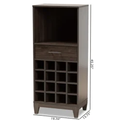 Cabinets & Sideboards-Kirkland's Home Kitredge Dark Wine Cabinet Brown