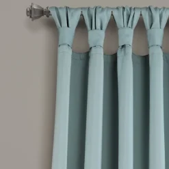 Curtains & Drapes-Kirkland's Home Knotted Curtain Panel Set, 95 In. Blue