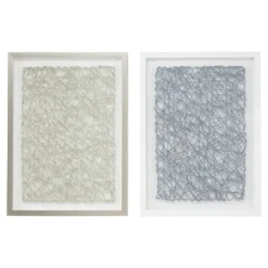 Framed Art-Kirkland's Home Knotted String 2-Pc. Shadow Box Set Green/Blue/White