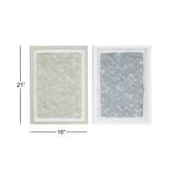 Framed Art-Kirkland's Home Knotted String 2-Pc. Shadow Box Set Green/Blue/White