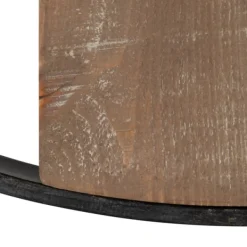 Clocks-Kirkland's Home Ladd Natural Wood Wall Clock Black