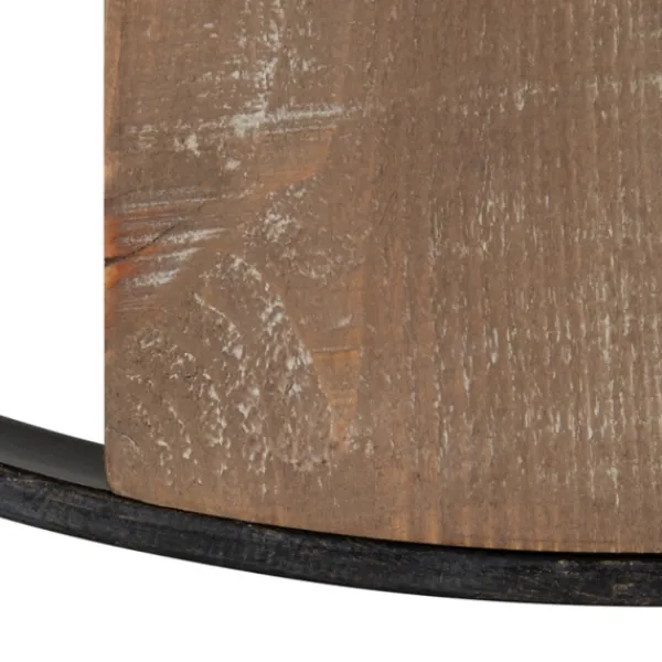 Clocks-Kirkland's Home Ladd Natural Wood Wall Clock Black