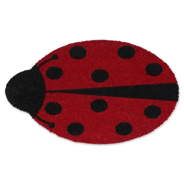 Doormats-Kirkland's Home Ladybug Shaped Doormat Red/Black