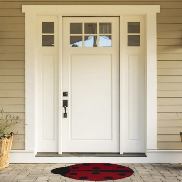 Doormats-Kirkland's Home Ladybug Shaped Doormat Red/Black