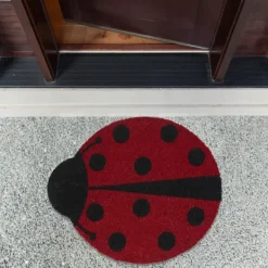 Doormats-Kirkland's Home Ladybug Shaped Doormat Red/Black