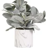 Arrangements & Greenery-Kirkland's Home Lamb'S Ear Arrangement In Marbled Planter Green/White