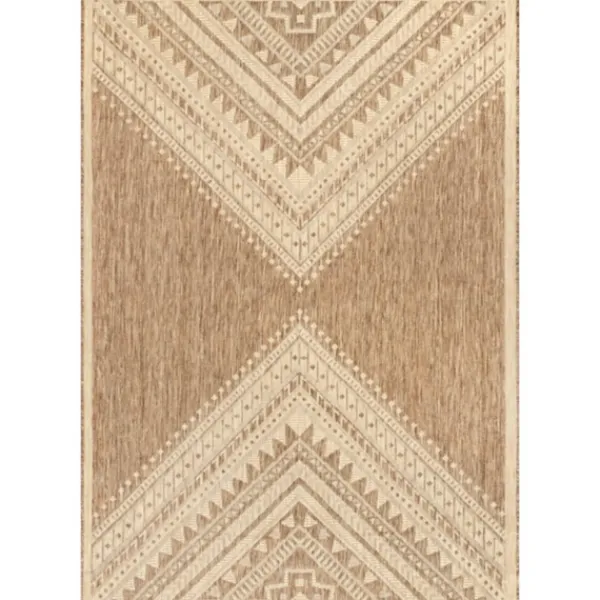 Outdoor Rugs-Kirkland's Home Landy Aztec Outdoor Rug, 5X8 Tan
