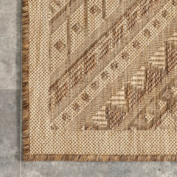 Outdoor Rugs-Kirkland's Home Landy Aztec Outdoor Rug, 5X8 Tan