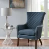Accent Chairs-Kirkland's Home Lanea Quilted Accent Chair With Silver Studs Blue