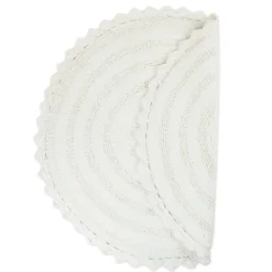 Bathroom Rugs-Kirkland's Home Large Crochet Round Bath Mat White