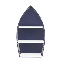 Shelves-Kirkland's Home Large Navy And White Rowboat Bookshelf, 30 In.