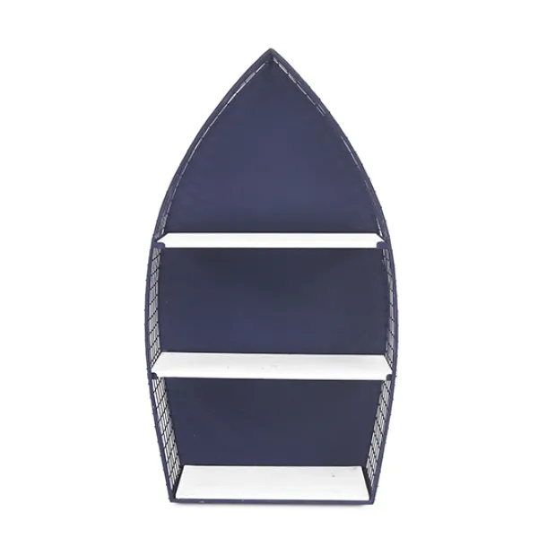 Shelves-Kirkland's Home Large Navy And White Rowboat Bookshelf, 30 In.