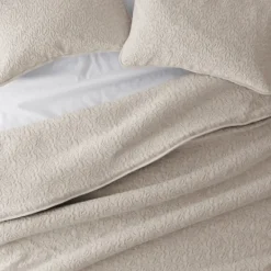 Quilts-Kirkland's Home Latte Floral Stitch 3-Pc. Queen Quilt Set Tan