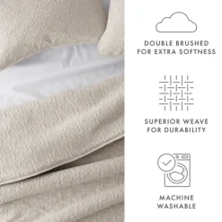 Quilts-Kirkland's Home Latte Floral Stitch 3-Pc. Queen Quilt Set Tan