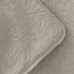 Quilts-Kirkland's Home Latte Floral Stitch 2-Pc. Twin Quilt Set Tan