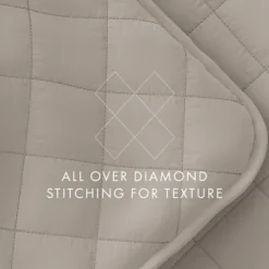 Quilts-Kirkland's Home Latte Stitched Diamond 3-Pc. Queen Quilt Set Tan