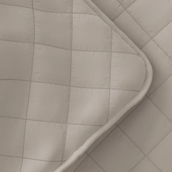 Quilts-Kirkland's Home Latte Stitched Diamond 3-Pc. King Quilt Set Tan