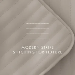 Quilts-Kirkland's Home Latte Stitched Stripes 2-Pc. Twin Quilt Set Gray