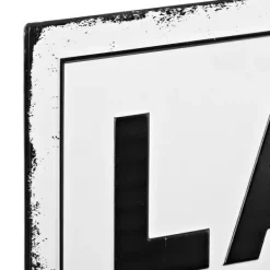 Wall Quotes & Signs-Kirkland's Home Laundry Co. Metal Wall Plaque Black/White